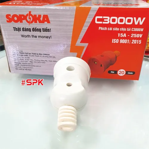 Phích Cắm Điện Âm Siêu Chịu Tải 3000W C3000W SOPOKA
