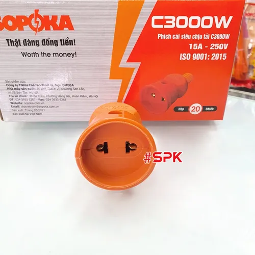 Phích Cắm Điện Âm Siêu Chịu Tải 3000W C3000W SOPOKA
