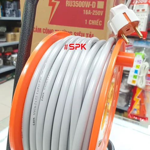 Rulo Cuộn Dây Điện 2x2.5 Công Suất 3500W 16A LION DAPHACO SOPOKA