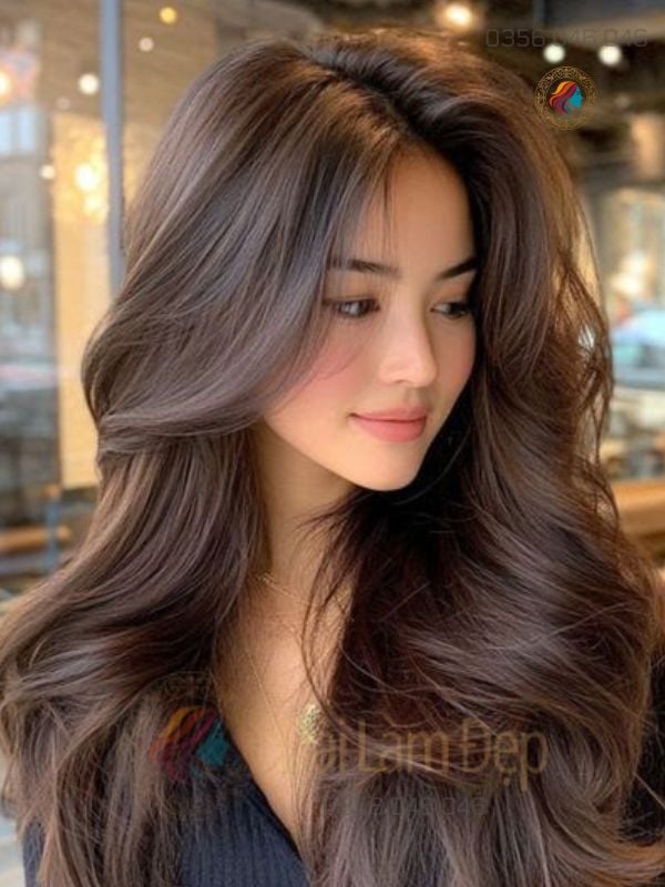 Kiểu tóc layer sóng mềm mại giúp gương mặt vuông trở nên hài hòa và cuốn hút Kiểu tóc layer sóng mềm mại giúp gương mặt vuông trở nên hài hòa và cuốn hút