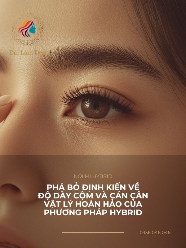 Phá bỏ định kiến về độ dày cộm và cán cân vật lý hoàn hảo của phương pháp nối mi Hybrid