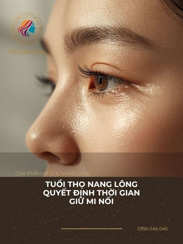 Căn cứ giải phẫu học về tuổi thọ của nang lông và cơ chế duy trì thời gian giữ mi nối