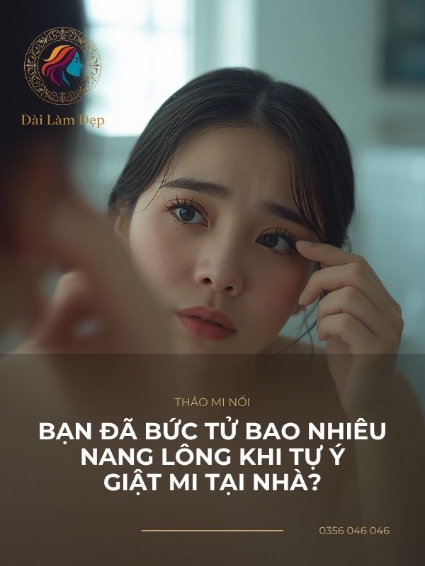Bạn đã bức tử bao nhiêu nang lông khi tự ý giật mi và lỗ hổng từ cách tháo mi nối tại nhà