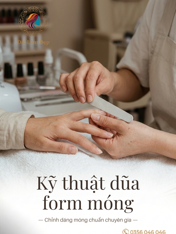 Kỹ thuật dũa form móng và chỉnh dáng móng chuẩn chuyên gia
