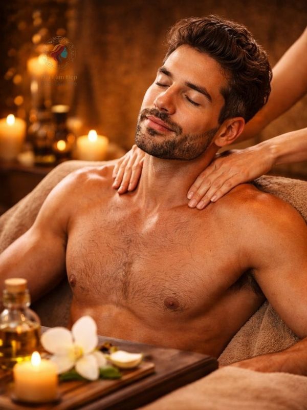 Trạm bảo dưỡng tinh thần tại các spa gội đầu nam hiện đại