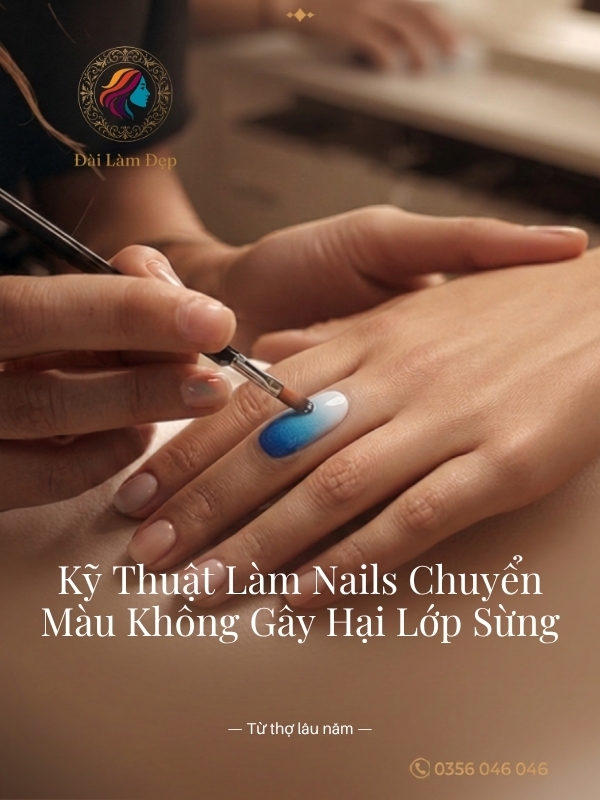 Kỹ Thuật Làm Nails Chuyển Màu Không Gây Hại Lớp Sừng