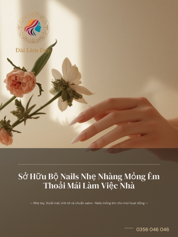Sở Hữu Bộ Nails Nhẹ Nhàng Mỏng Êm Thoải Mái Làm Việc Nhà