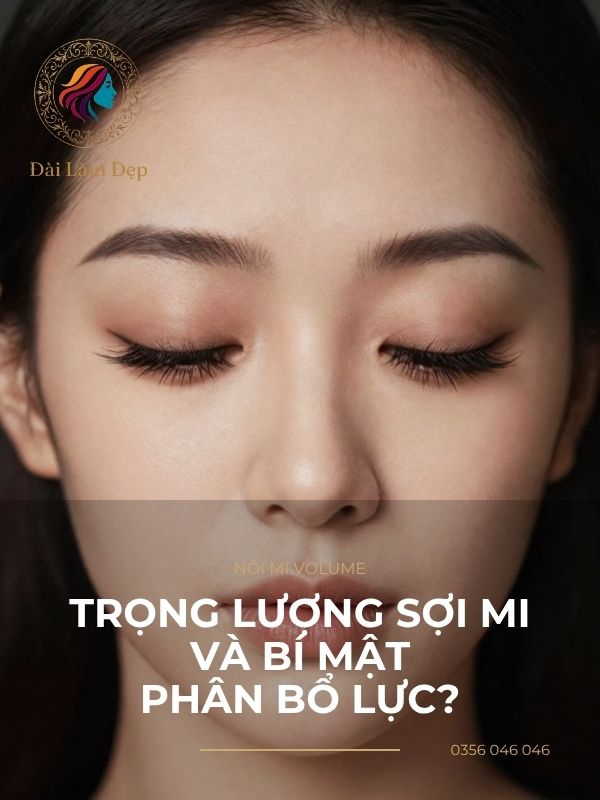 Trọng lượng sợi mi và bí mật phân bổ lực trong kỹ thuật nối mi Volume chuyên sâu