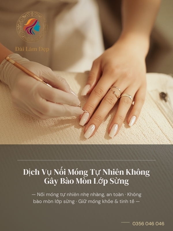 Cam Kết Dịch Vụ Nối Móng Tự Nhiên Không Gây Bào Mòn Lớp Sừng