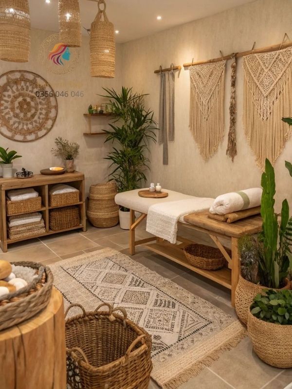 Nghệ thuật chữa lành qua các phòng gội đầu dưỡng sinh đẹp