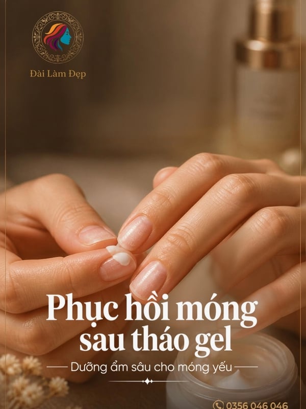Phục hồi móng sau tháo gel và dưỡng ẩm sâu tại ĐÀI LÀM ĐẸP