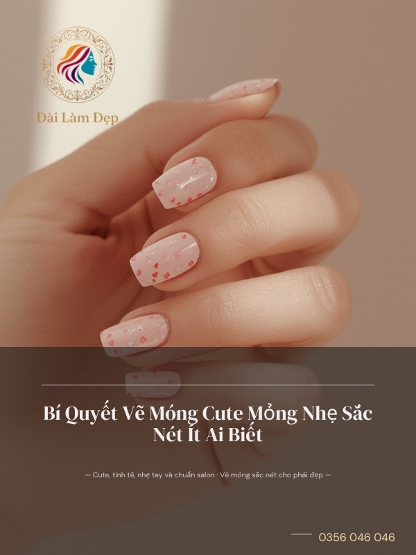 Bí Quyết Vẽ Móng Cute Mỏng Nhẹ Sắc Nét Ít Ai Biết