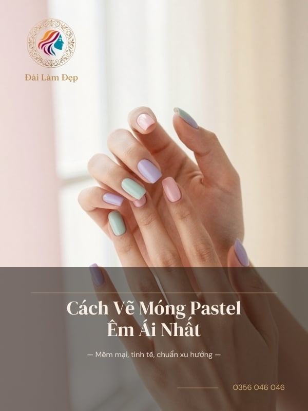 Bực Bội Vì Sơn Dày Cộm. Khám Phá Cách Vẽ Móng Pastel Êm Ái Nhất