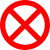 No <blank>    X overlay