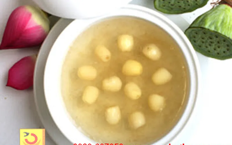 Chè tổ yến chưng đường phèn với hạt sen