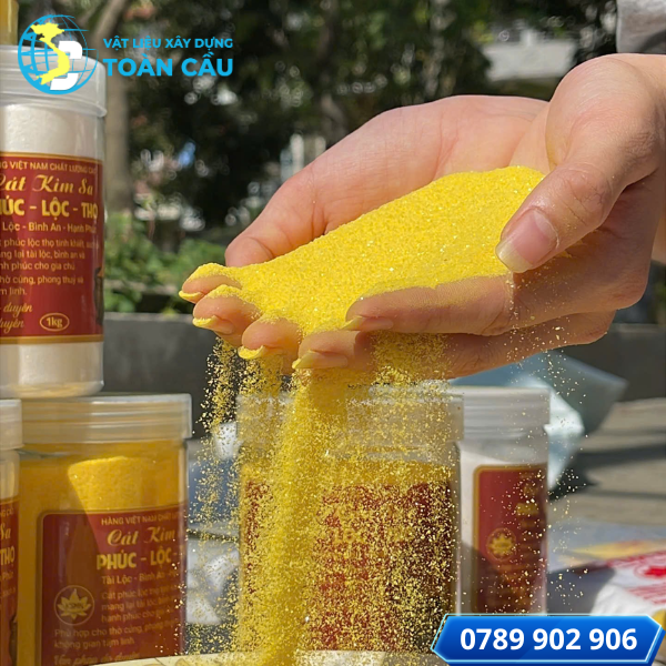 Cát vàng Kim Sa sạch khô, hạt mịn đều dùng cho lư hương Cát vàng Kim Sa sạch khô, hạt mịn đều dùng cho lư hương