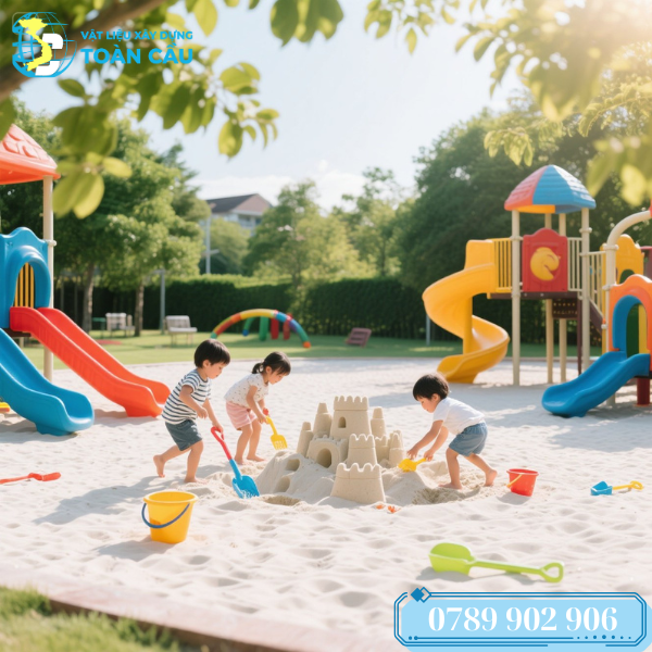 Cát trắng sân chơi trẻ em Cát trắng sân chơi trẻ em