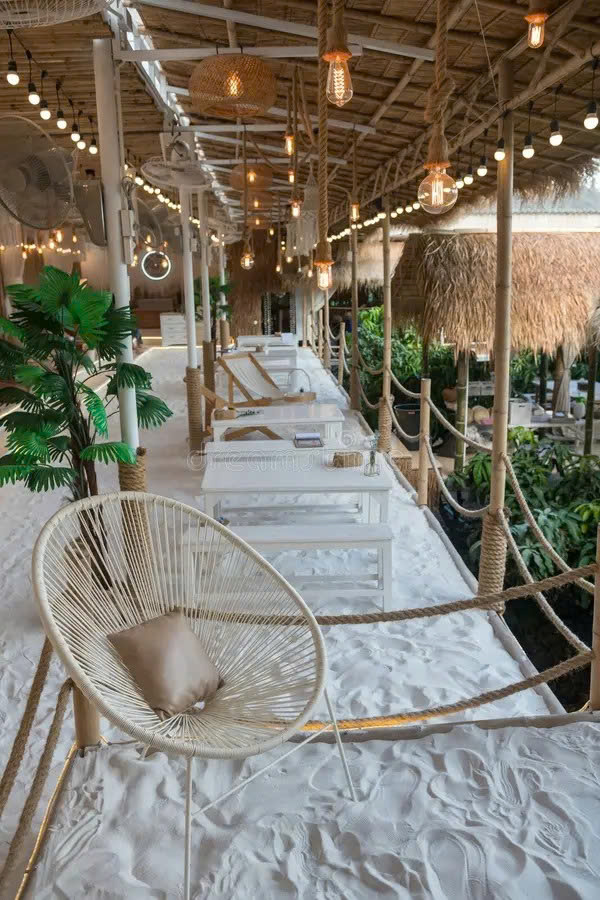 cát trắng trang trí quán cà phê cát trắng trang trí quán cà phê