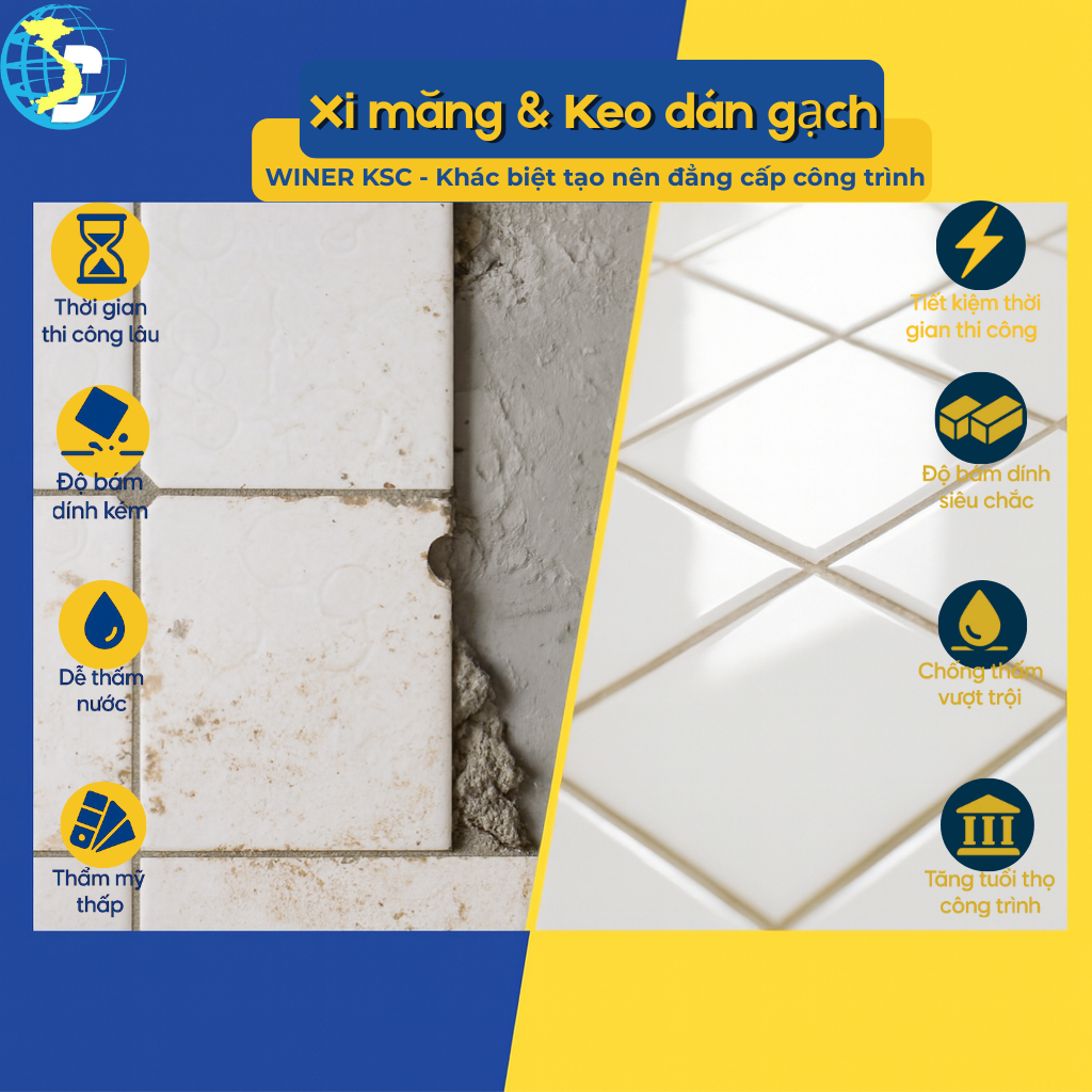 xi măng vs keo dán gạch xi măng vs keo dán gạch