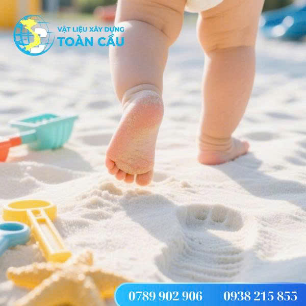 Cát trắng sân chơi trường mầm non Cát trắng sân chơi trường mầm non