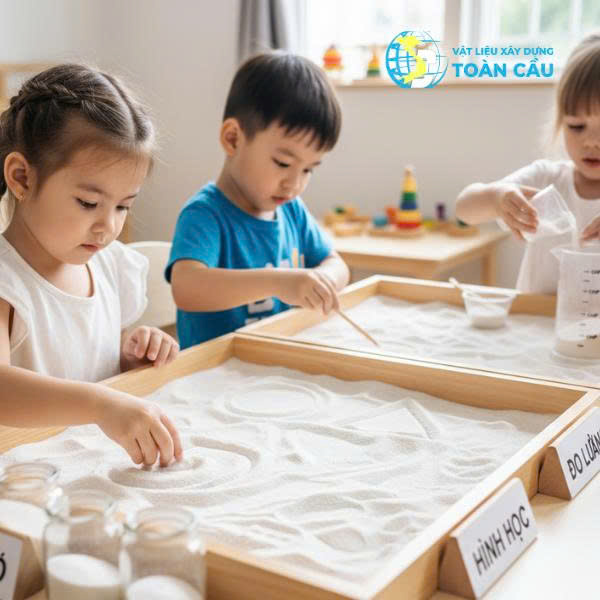 Cát trắng giúp bé sáng tạo trong học tập Cát trắng giúp bé sáng tạo trong học tập
