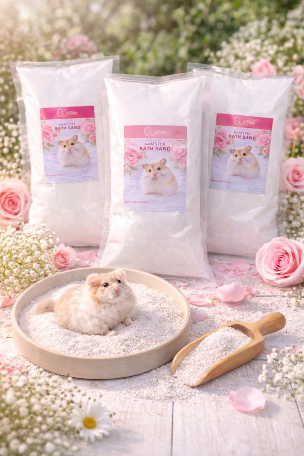 Cát tắm hamster mùi hoa phấn nhẹ nhàng Cát tắm hamster mùi hoa phấn nhẹ nhàng