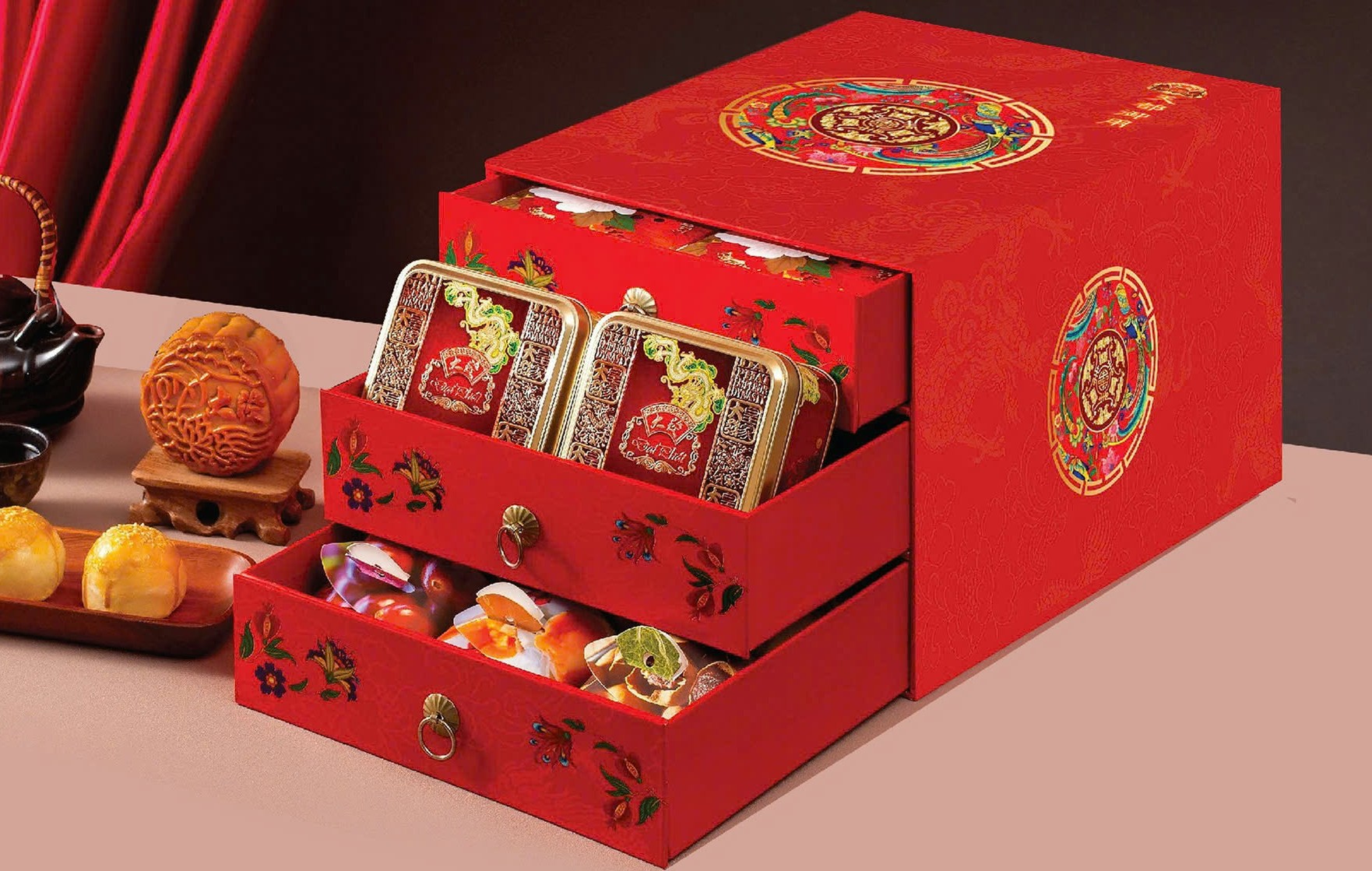 Hộp đựng bánh được thiết kế và thay đổi phù hợp qua từng năm