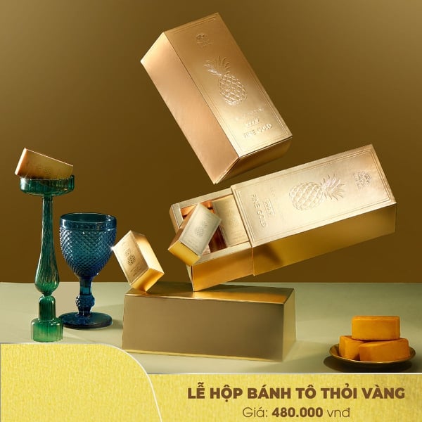 Lễ Hộp Bánh Tô Thỏi Vàng 504
