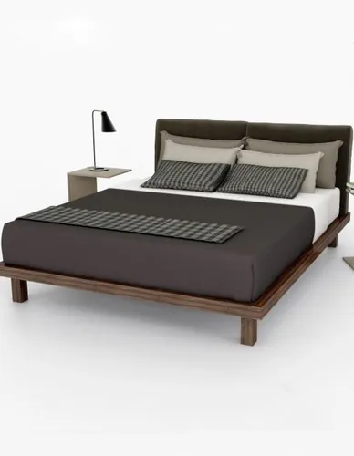 GIƯỜNG NGỦ MDF PHỦ VENEER CÓ CHÂN 14