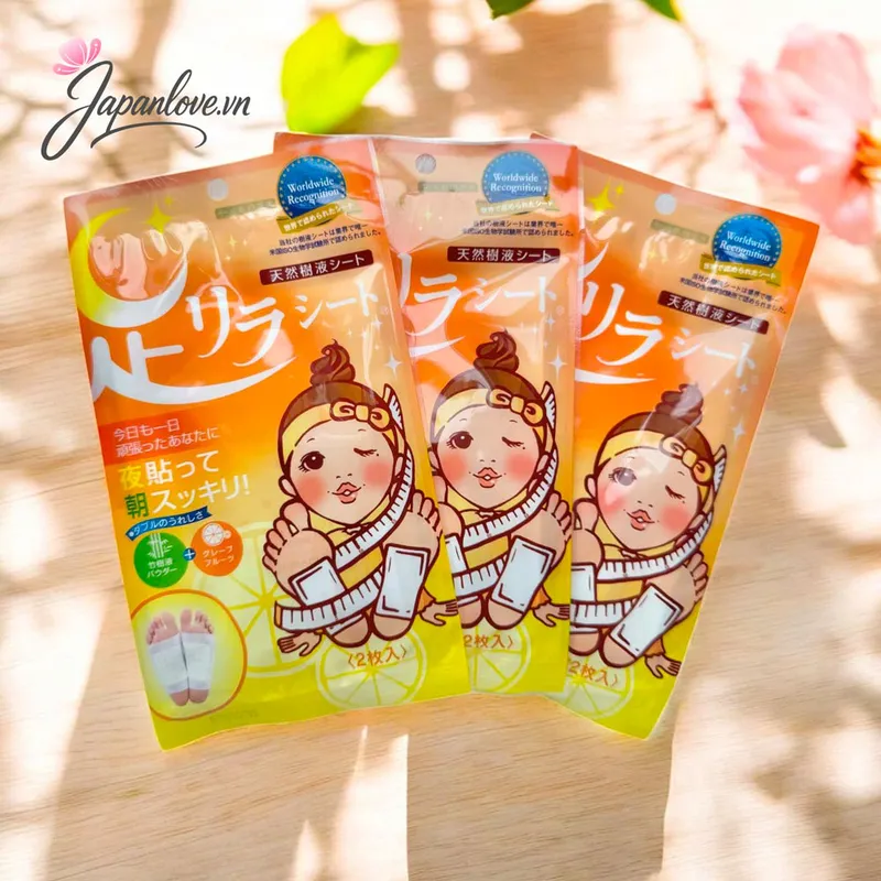 [MUA 3 TẶNG 3 ] Miếng Dán Thải Độc Chân Ban Đêm Ashirira – Hương Bưởi