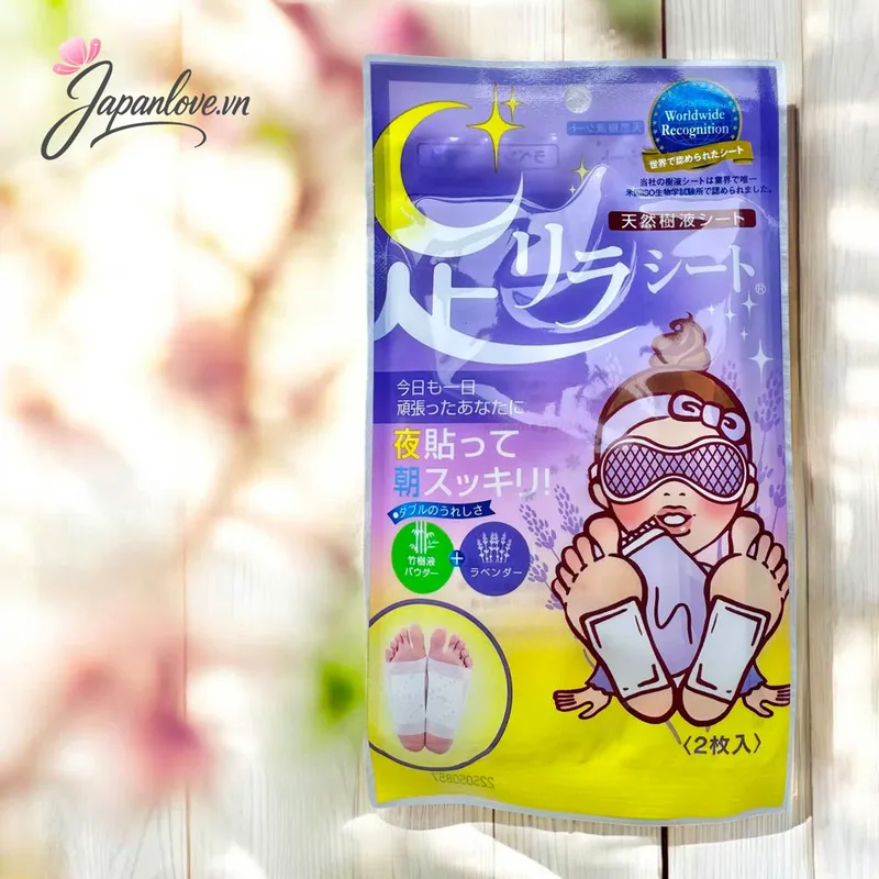 [MUA 3 TẶNG 3 ] Miếng Dán Thải Độc Chân Ban Đêm Ashirira – Hương Lavender