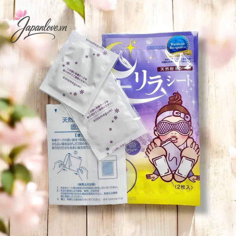 [MUA 3 TẶNG 3 ] Miếng Dán Thải Độc Chân Ban Đêm Ashirira – Hương Lavender