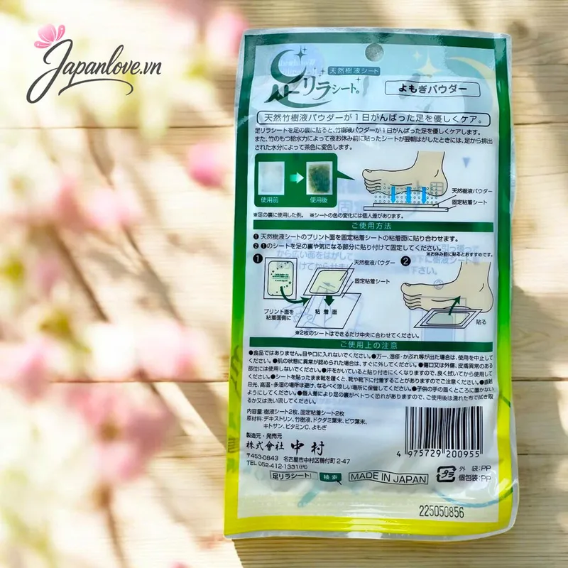 Miếng Dán Thải Độc Chân Ban Đêm Ashirira – Hương Ngải Cứu (2 miếng/gói)