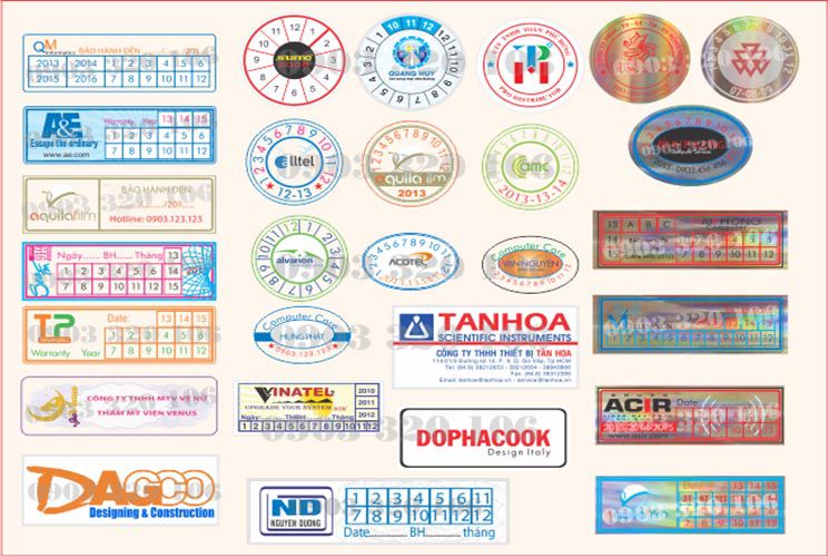 Những mẫu tem chống giả phổ biến hiện nay Những mẫu tem chống giả phổ biến hiện nay