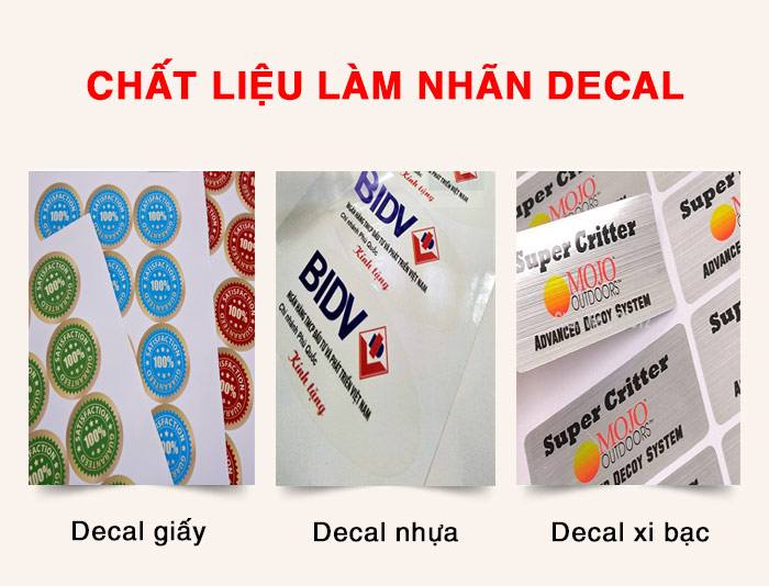 Đa dạng chất liệu in tem decal bằng máy in kỹ thuật số Đa dạng chất liệu in tem decal bằng máy in kỹ thuật số