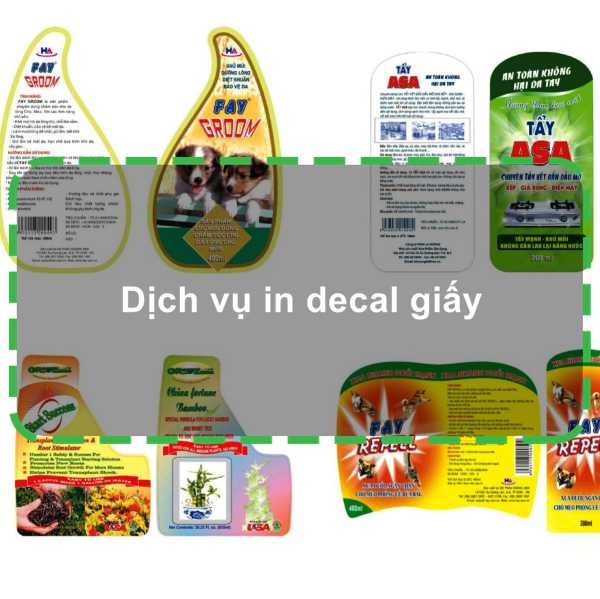 Dịch vụ in tem decal giấy giá rẻ Dịch vụ in tem decal giấy giá rẻ