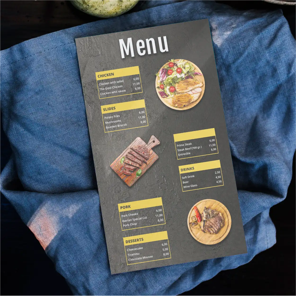 MENU TỜ RƠI