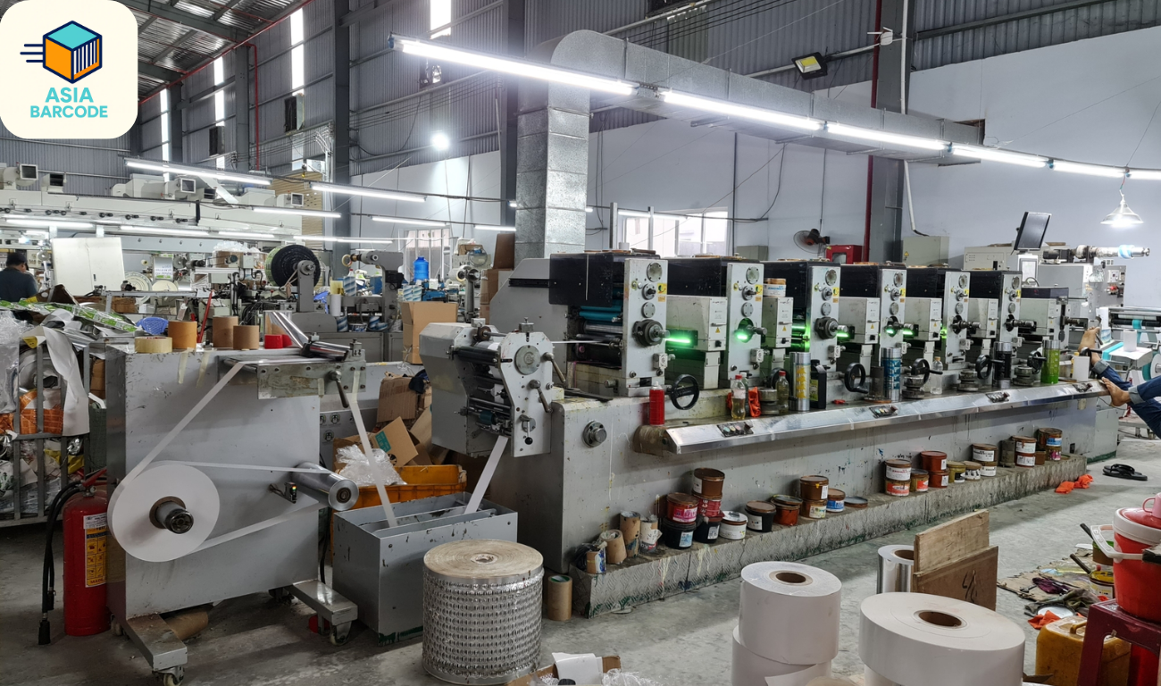 Xưởng sản xuất tem nhãn cuộn AsiaBarcode Xưởng sản xuất tem nhãn cuộn AsiaBarcode