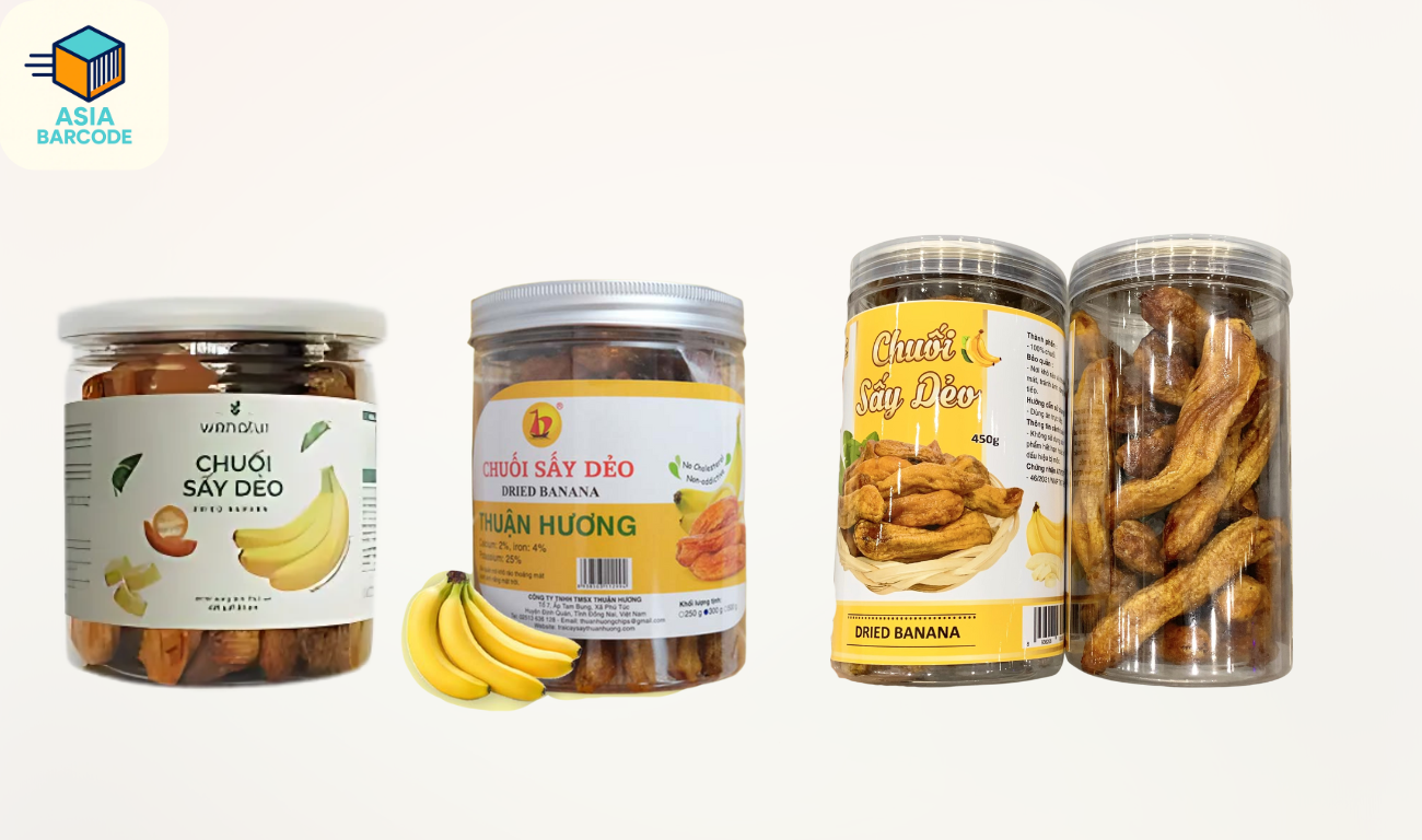 Mẫu tem dán hộp chuối sấy Mẫu tem dán hộp chuối sấy