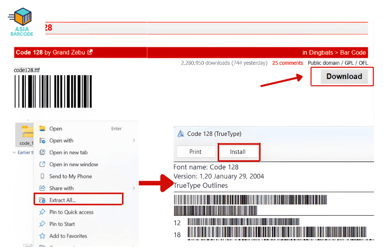Cách tải font chữ Cách tải font chữ