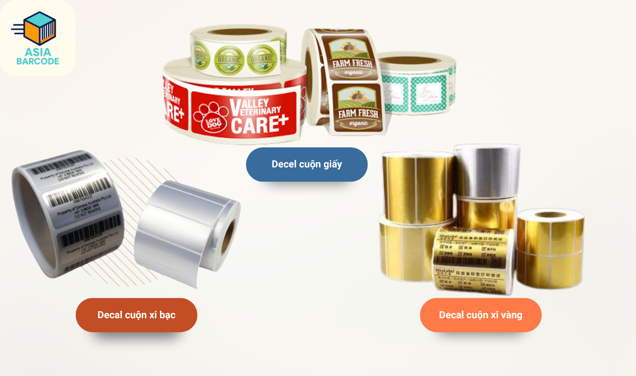 Các loại decal cuộn Các loại decal cuộn