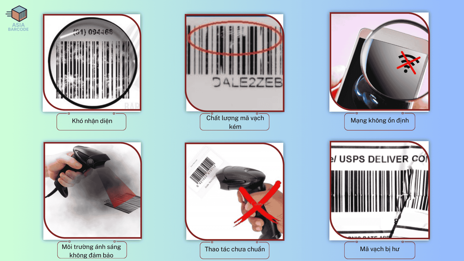 Các lưu ý khi gặp lỗi quét mã vạch không được Các lưu ý khi gặp lỗi quét mã vạch không được