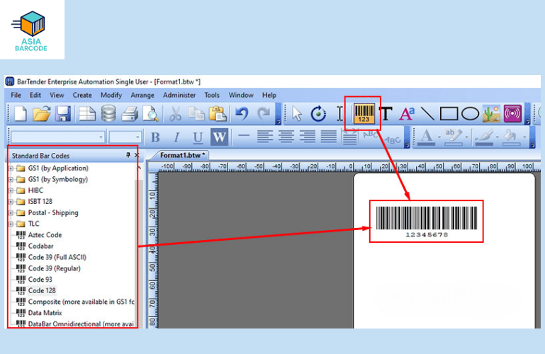 Cách tạo mã vạch bằng công cụ tạo mã vạch Bartender 7 Cách tạo mã vạch bằng công cụ tạo mã vạch Bartender 7