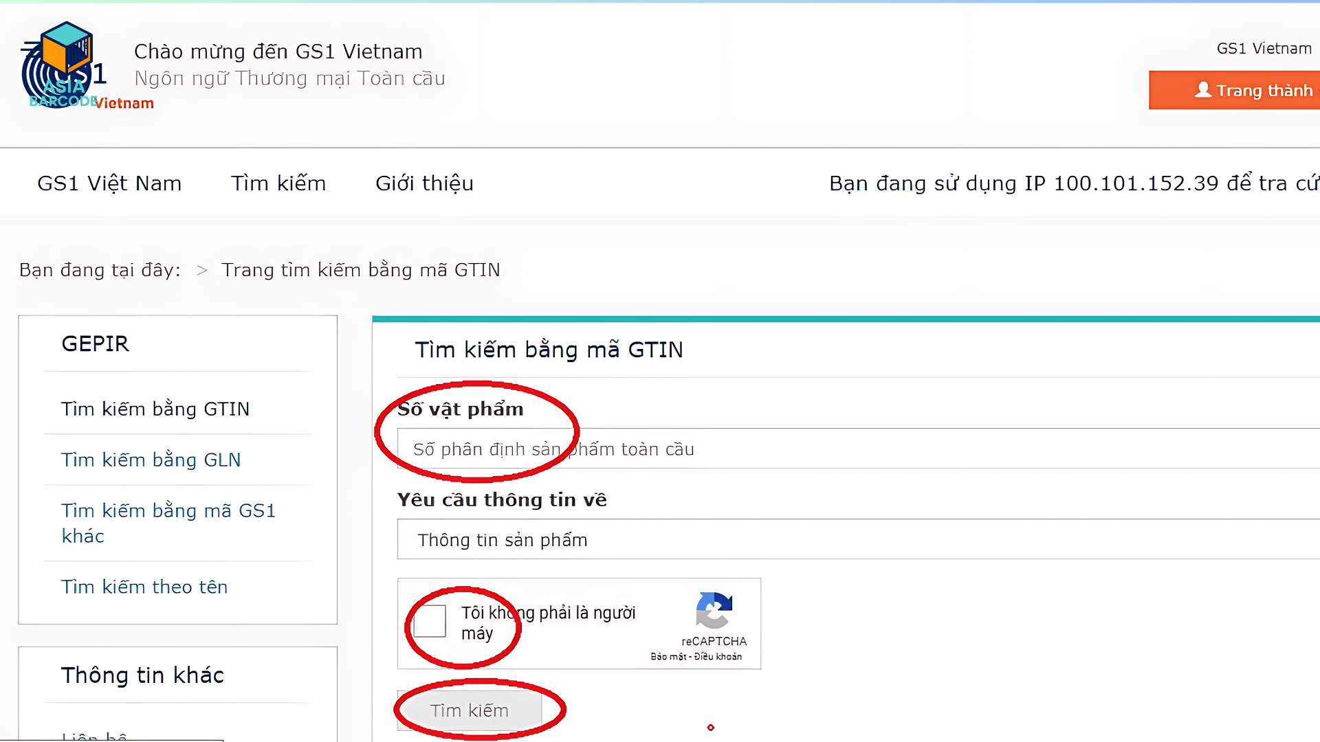 Tra cứu mã vạch trên hệ thống GS1 Việt Nam Tra cứu mã vạch trên hệ thống GS1 Việt Nam