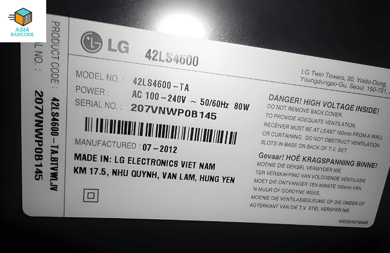 Nhãn mác sản phẩm điện tử - điện lạnh Nhãn mác sản phẩm điện tử - điện lạnh