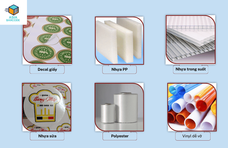 Chất liệu phổ biến để in nhãn mác Chất liệu phổ biến để in nhãn mác