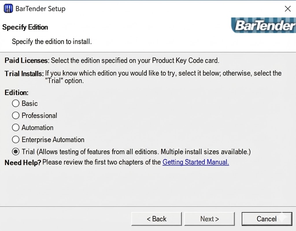 Hướng dẫn cài đặt phần mềm Bartender 3 Hướng dẫn cài đặt phần mềm Bartender 3