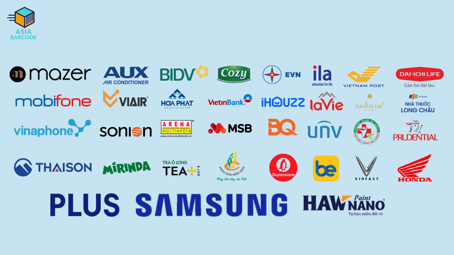 Đối tác của AsiaBarcode Đối tác của AsiaBarcode