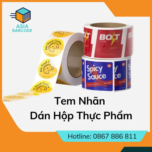 Tem Nhãn Dán Hộp Thực Phẩm