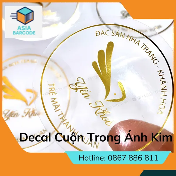 Decal Cuộn Trong Ánh Kim